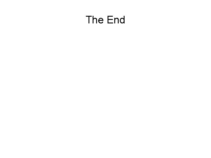 The End 