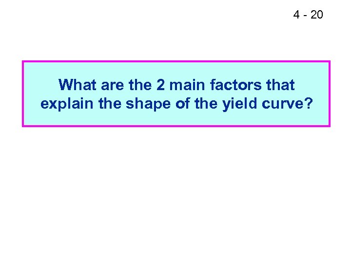 4 - 20 What are the 2 main factors that explain the shape of