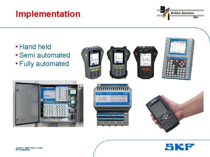 Implementation • Hand held • Semi automated • Fully automated 2018 -03 -17 ©SKF