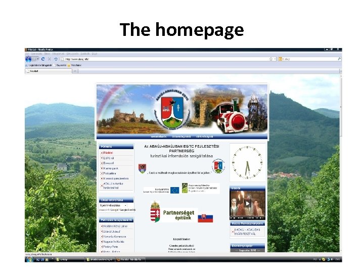 The homepage 