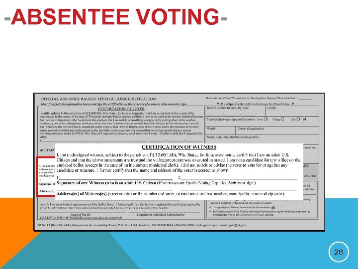 -ABSENTEE VOTING- 28 