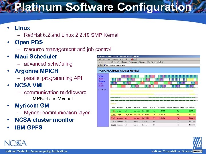 Platinum Software Configuration • Linux – Red. Hat 6. 2 and Linux 2. 2.