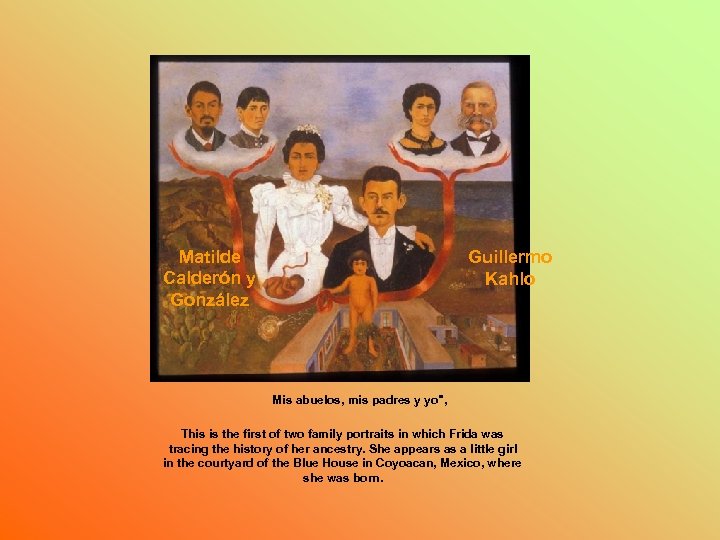 Matilde Calderón y González Guillermo Kahlo Mis abuelos, mis padres y yo