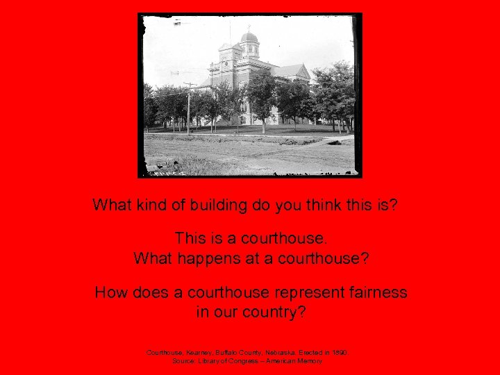 What kind of building do you think this is? This is a courthouse. What
