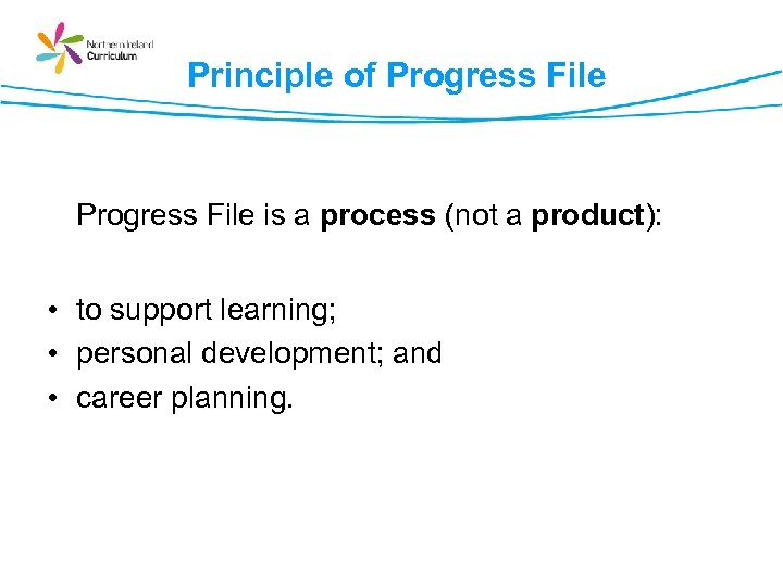 Principle of Progress File is a process (not a product): • to support learning;