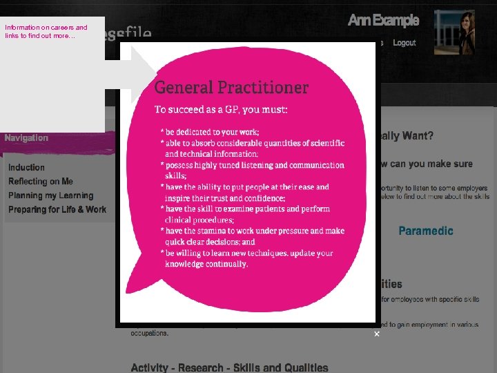 Information on careers and links to find out more… 