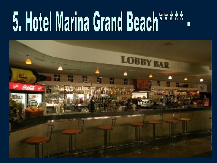 Hotel Marina Beach disposes with 550 beds, distributed in 186 modern furnished double room