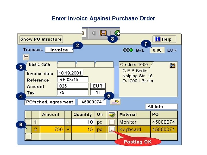 Enter Invoice Against Purchase Order 