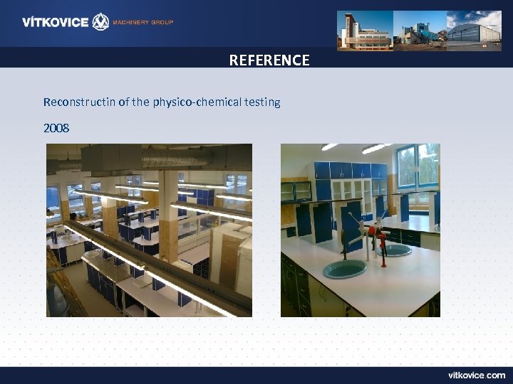 REFERENCE Reconstructin of the physico-chemical testing 2008 