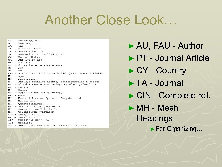 Another Close Look… ► AU, FAU - Author ► PT - Journal Article ►