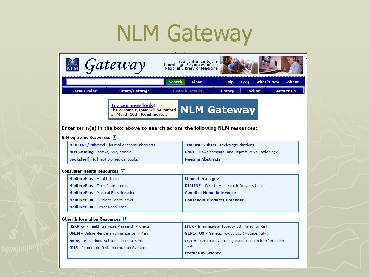 NLM Gateway 