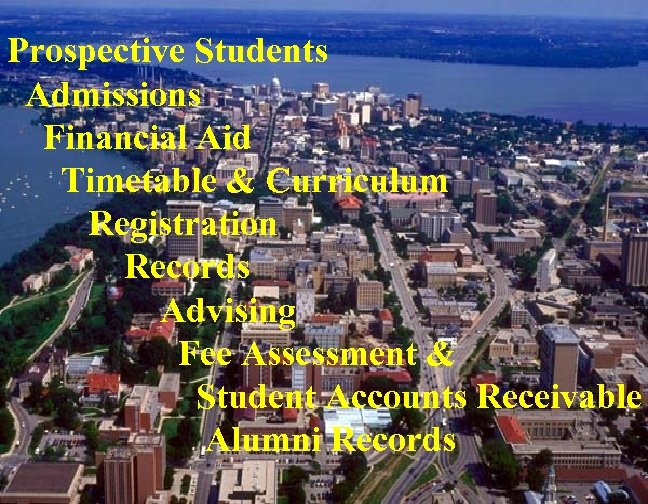 Prospective Students Admissions Financial Aid Timetable & Curriculum Registration Records Advising Fee Assessment &