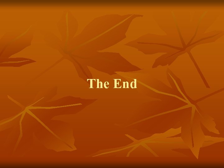 The End 