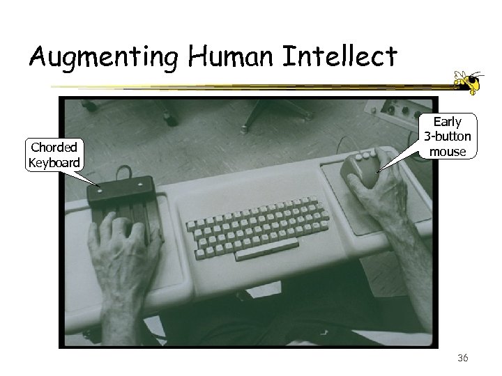 Augmenting Human Intellect Chorded Keyboard Early 3 -button mouse 36 