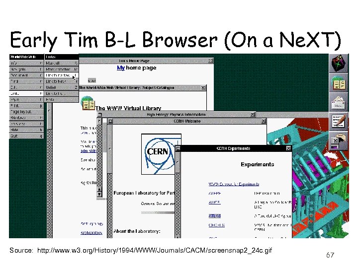 Early Tim B-L Browser (On a Ne. XT) Source: http: //www. w 3. org/History/1994/WWW/Journals/CACM/screensnap