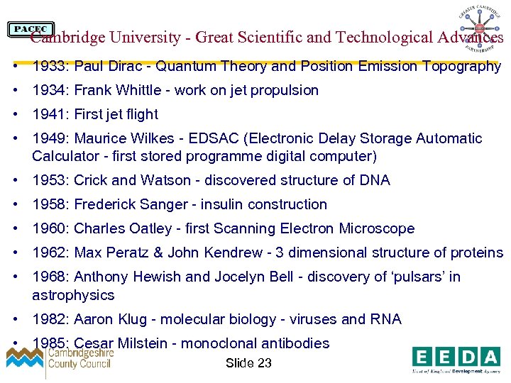 Cambridge University - Great Scientific and Technological Advances • 1933: Paul Dirac - Quantum