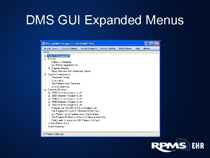 DMS GUI Expanded Menus 