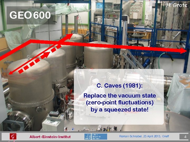 H. Grote GEO 600 GEO-HF: - 30 k. W - DC readout - OMC