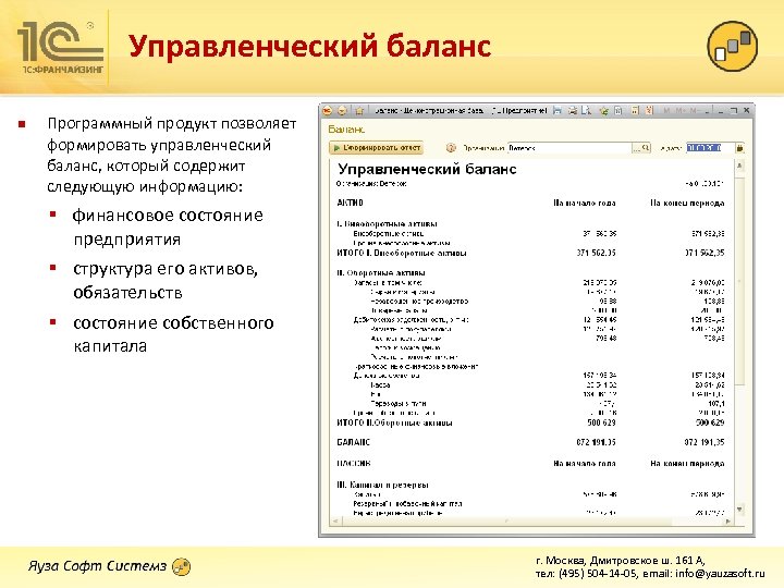 Образец управленческий баланс