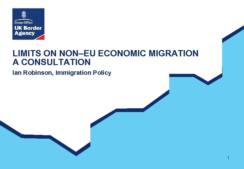 LIMITS ON NON–EU ECONOMIC MIGRATION A CONSULTATION Ian Robinson, Immigration Policy 1 