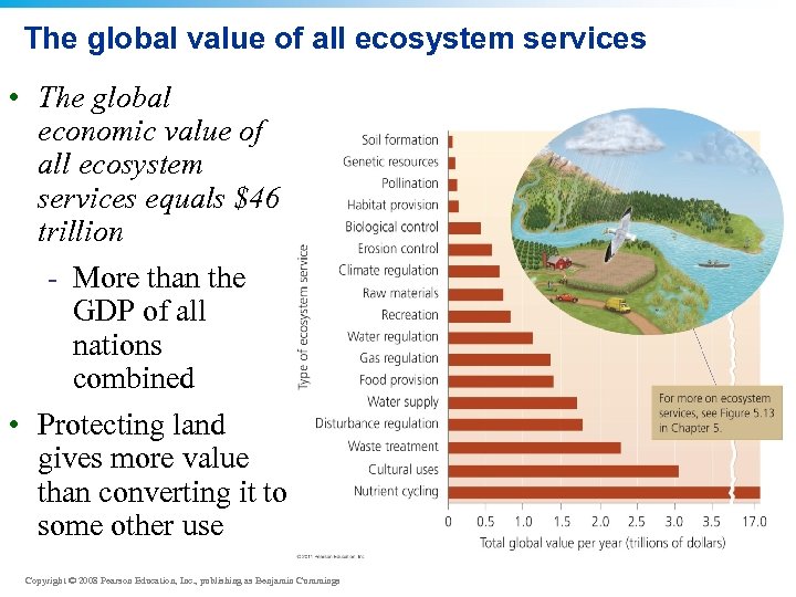 The global value of all ecosystem services • The global economic value of all