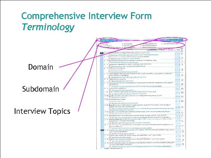Comprehensive Interview Form Terminology Domain Subdomain Interview Topics 