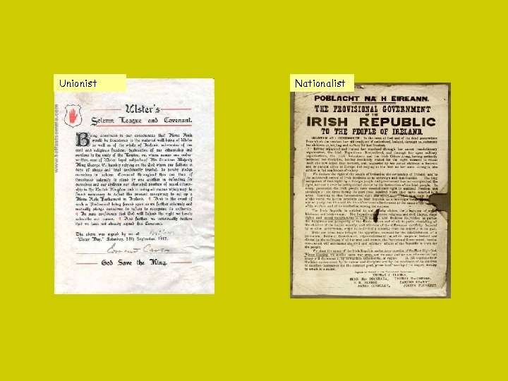 Unionist Nationalist 