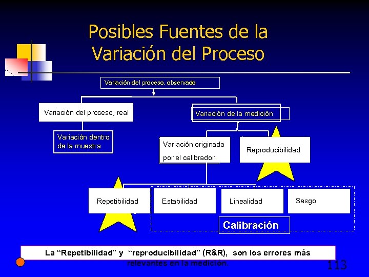 Posibles Fuentes de la Variación del Proceso Variación del proceso, observado Variación del proceso,