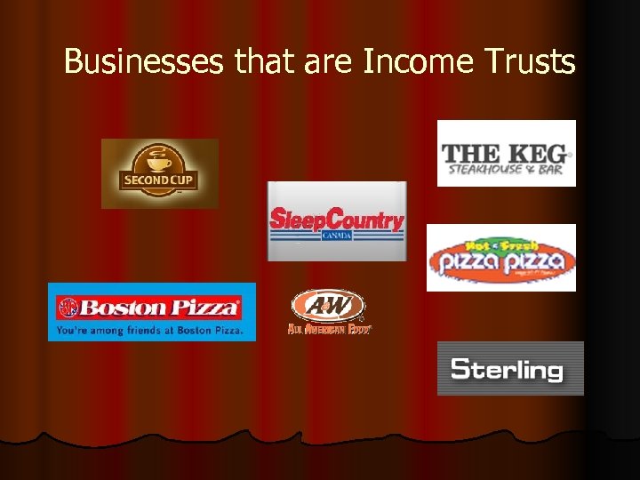 Businesses that are Income Trusts 