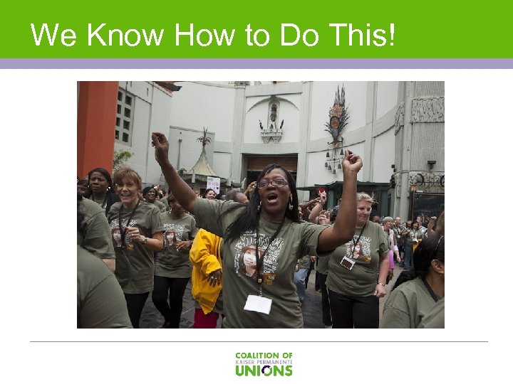 We Know How to Do This! 