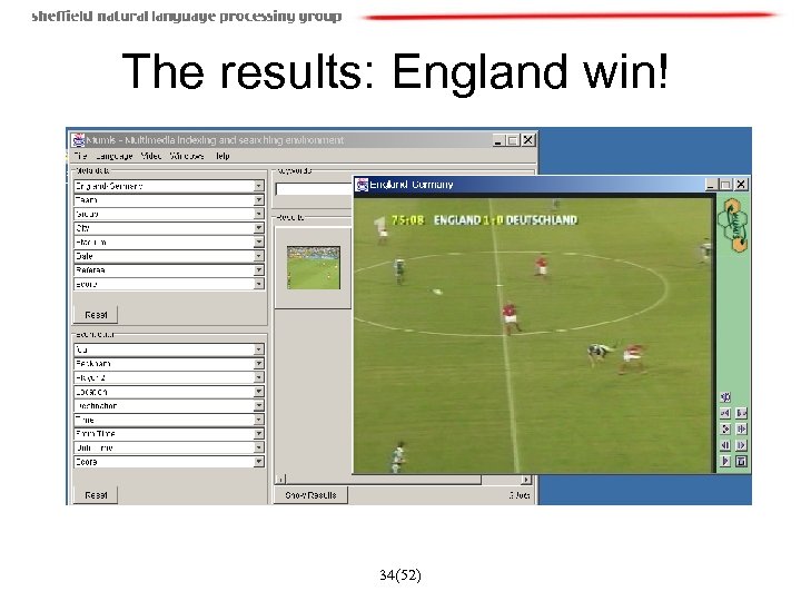 The results: England win! 34(52) 