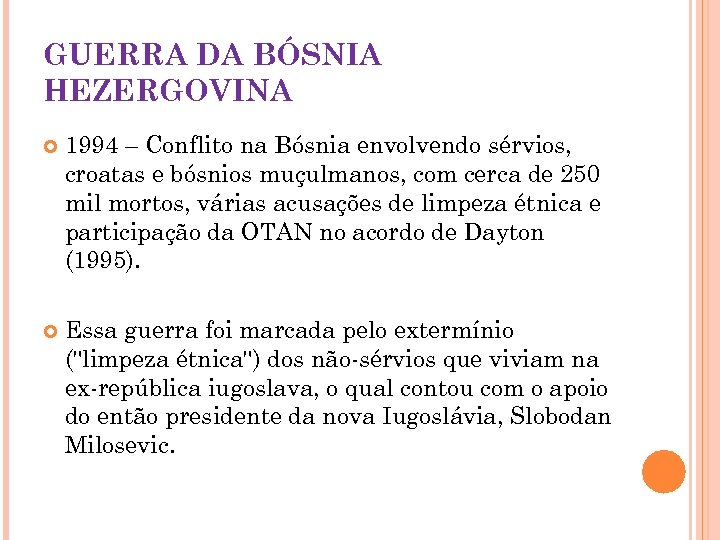 GUERRA DA BÓSNIA HEZERGOVINA 1994 – Conflito na Bósnia envolvendo sérvios, croatas e bósnios