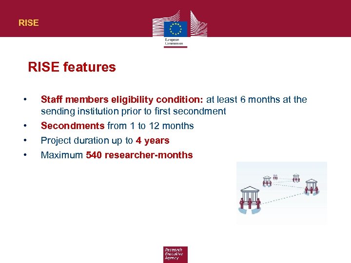 RISE features • Staff members eligibility condition: at least 6 months at the sending