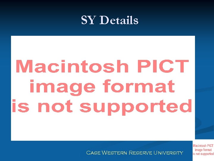 SY Details Case Western Reserve University 