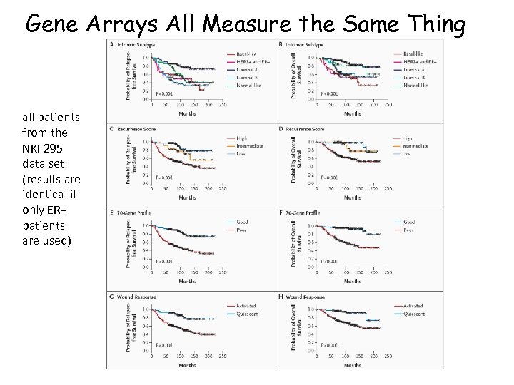 Gene Arrays All Measure the Same Thing all patients from the NKI 295 data