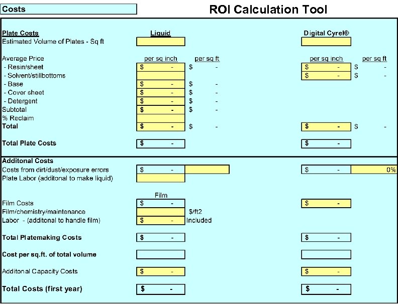 ROI Calculation Tool 25 