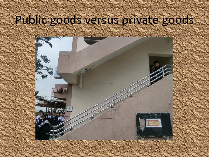 Public goods versus private goods 