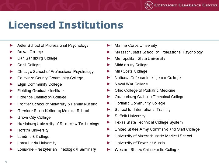 Licensed Institutions ► ► Marine Corps University ► Brown College ► Massachusetts School of