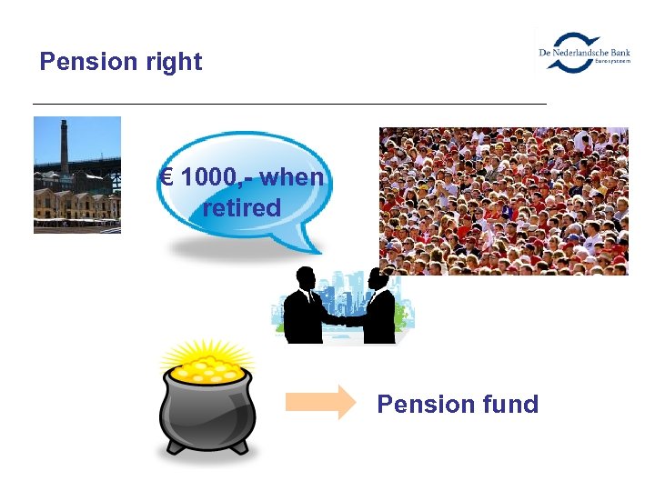Pension right € 1000, - when retired Pension fund 