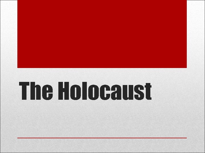 The Holocaust 