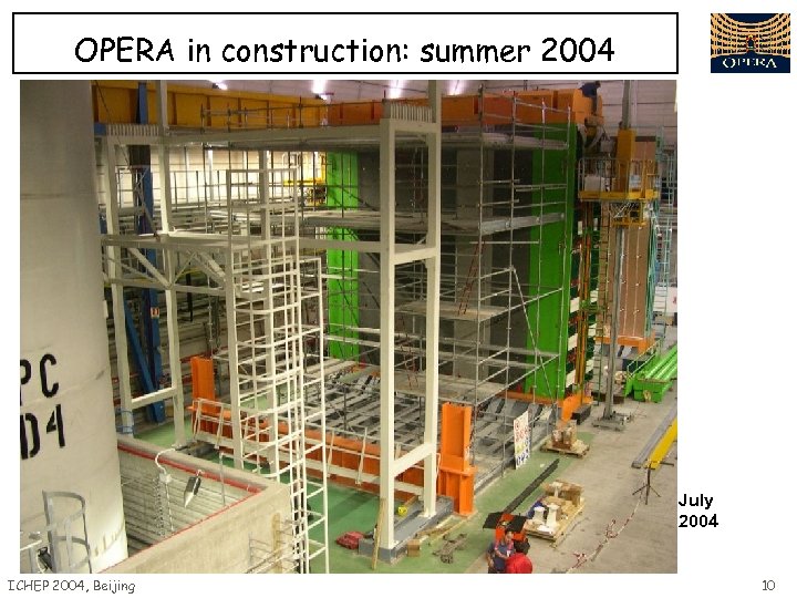 OPERA in construction: summer 2004 July 2004 ICHEP 2004, Beijing 10 