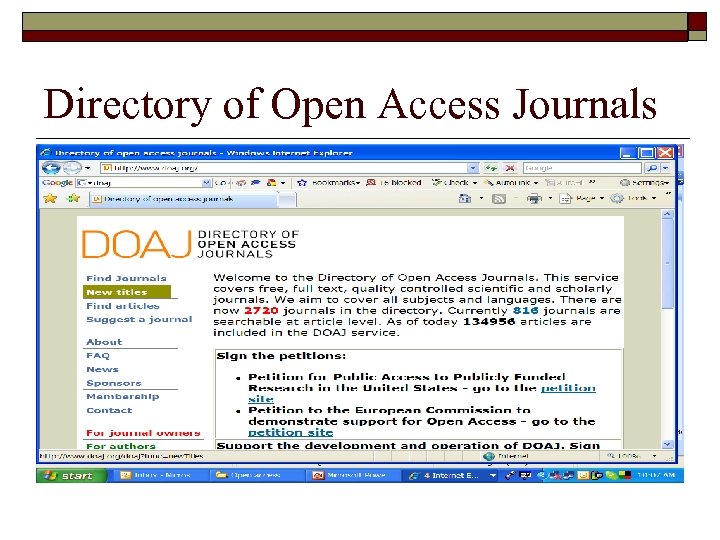 Directory of Open Access Journals 