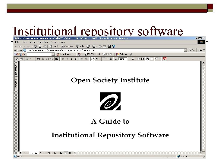 Institutional repository software 