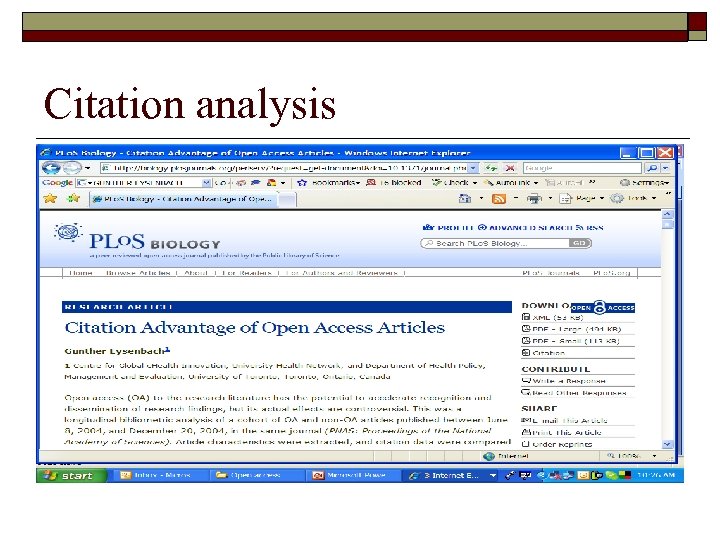 Citation analysis 
