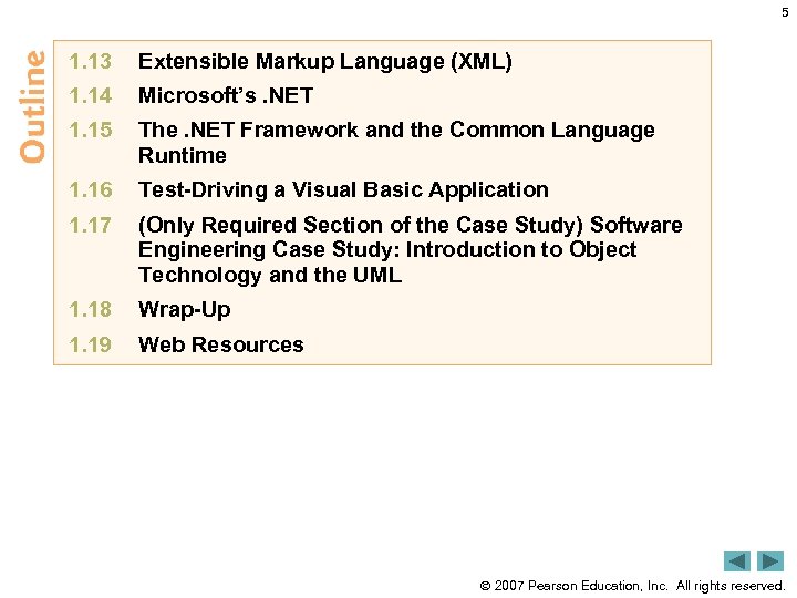 5 1. 13 Extensible Markup Language (XML) 1. 14 Microsoft’s. NET 1. 15 The.