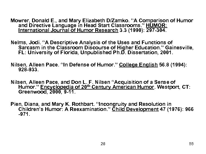 Mowrer, Donald E. , and Mary Elizabeth D/Zamko. “A Comparison of Humor and Directive
