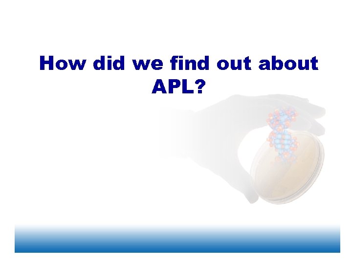 How did we find out about APL? 