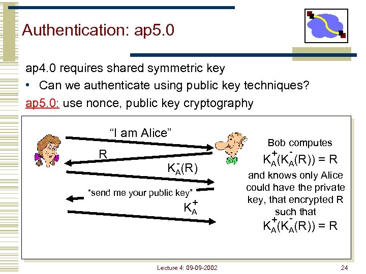 Authentication: ap 5. 0 ap 4. 0 requires shared symmetric key • Can we