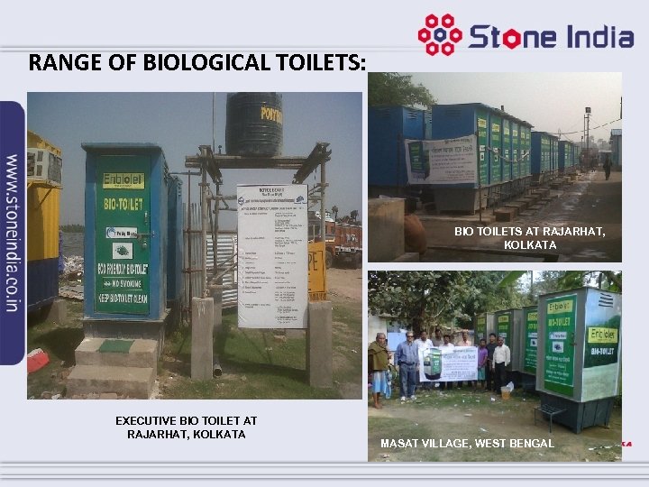 RANGE OF BIOLOGICAL TOILETS: BIO TOILETS AT RAJARHAT, KOLKATA EXECUTIVE BIO TOILET AT RAJARHAT,