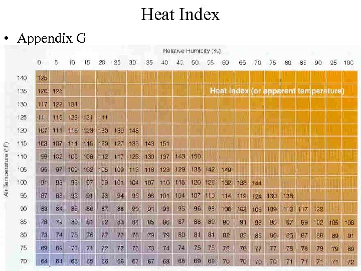 Heat Index • Appendix G 